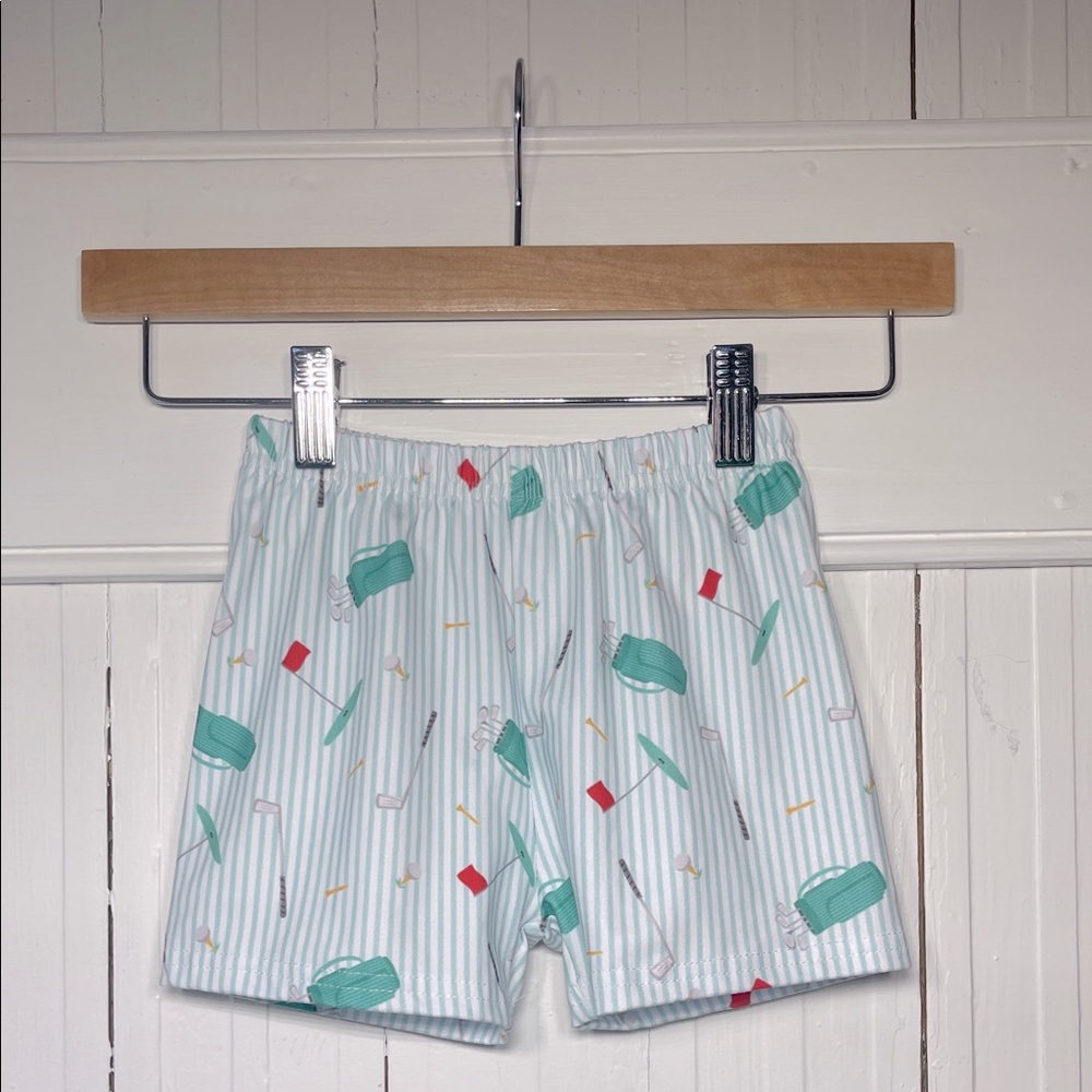 BOUTIQUE VGUC Golf Theme Elastic Stretchy Pull On Shorts